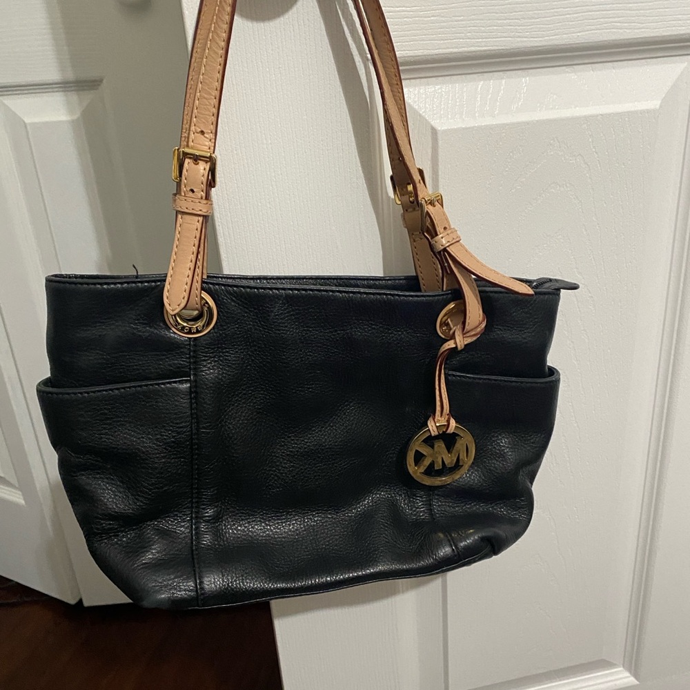 Michael Kors Black Leather Shoulder Bag